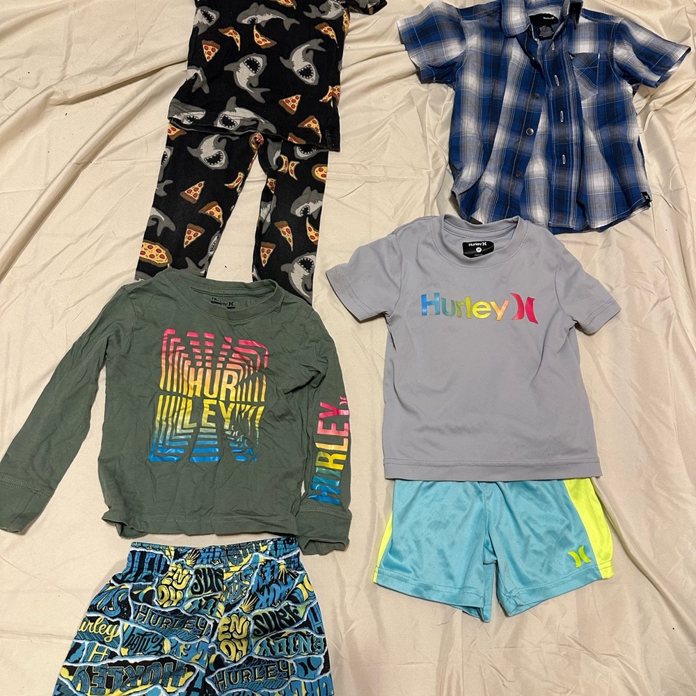 Hurley Kids Pajama Set - Gray and Blue